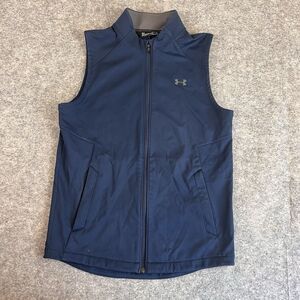 Under Armour Vest Mens Medium Blue Drive Pro Golf Storm Infrared Coldgear